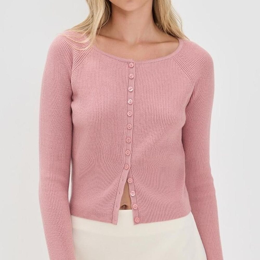 Reformation Women's Pink Cardigan
